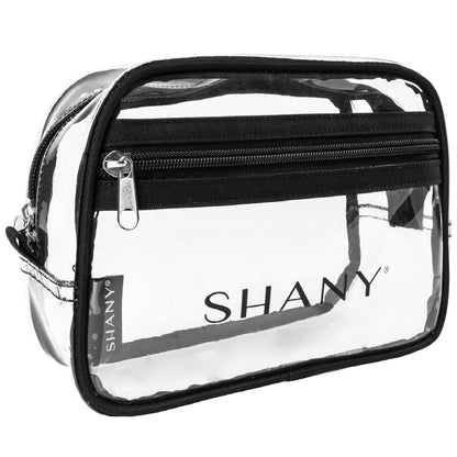 Clear Toiletry Makeup Carry-On Pouch with Zippered Compartment-1