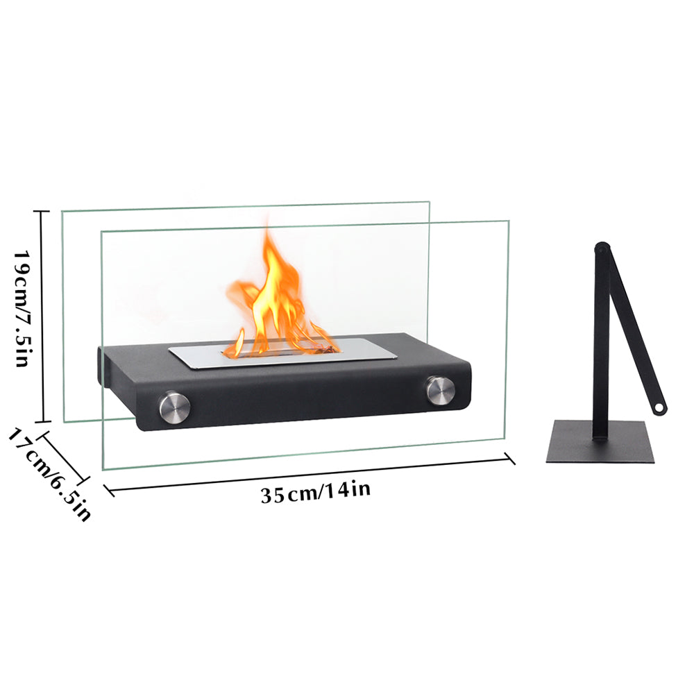 7.5" H Metal Bio Ethanol Fireplace Tabletop Ethanol Fireplace-3