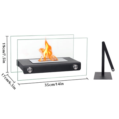 7.5" H Metal Bio Ethanol Fireplace Tabletop Ethanol Fireplace-3