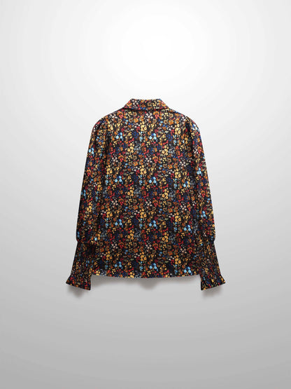Smocked Blouse-Colored Floral-1