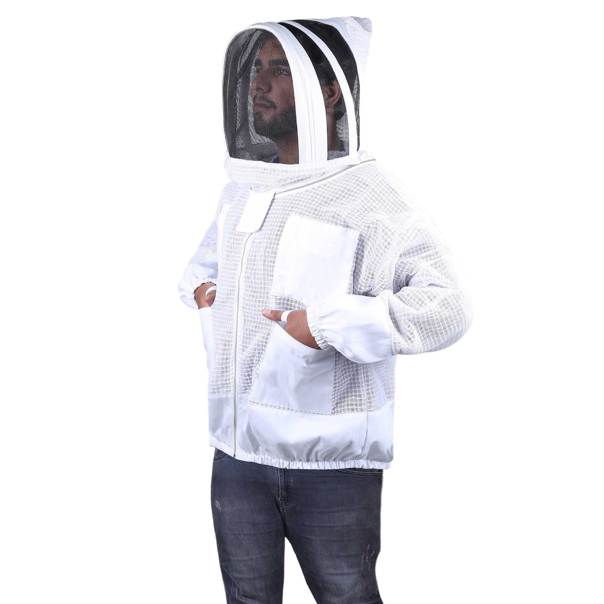 Beekeeping Bee Jacket 3 Layer Mesh Hood Beekeeping Jacket for Beekeeper-1