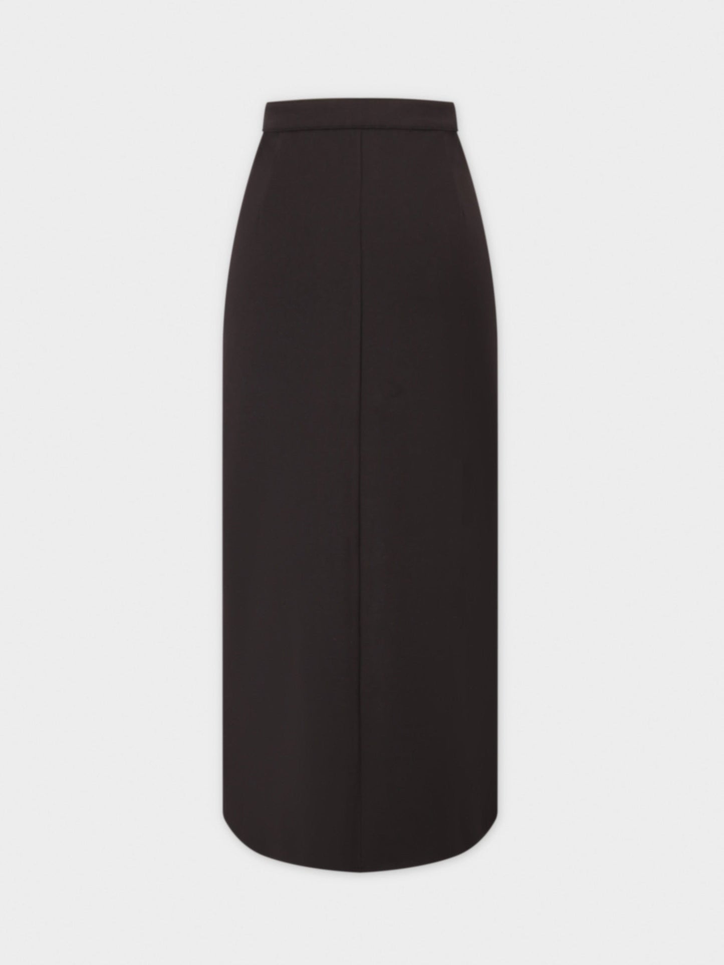 Basic Straight Ponte Skirt-Black-1