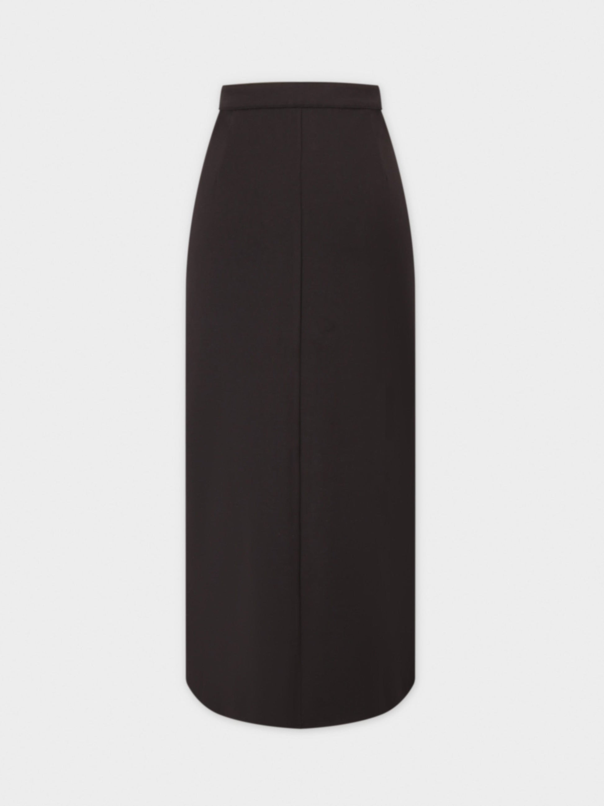 Basic Straight Ponte Skirt-Black-1