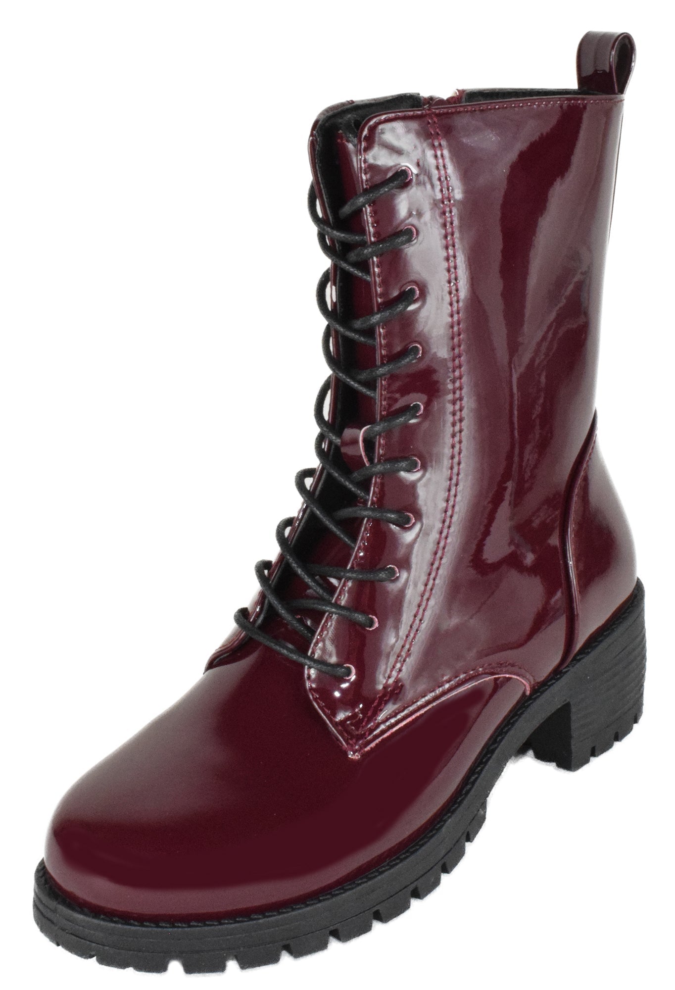 HARLOW-35 Wine Patent Top Moda-1