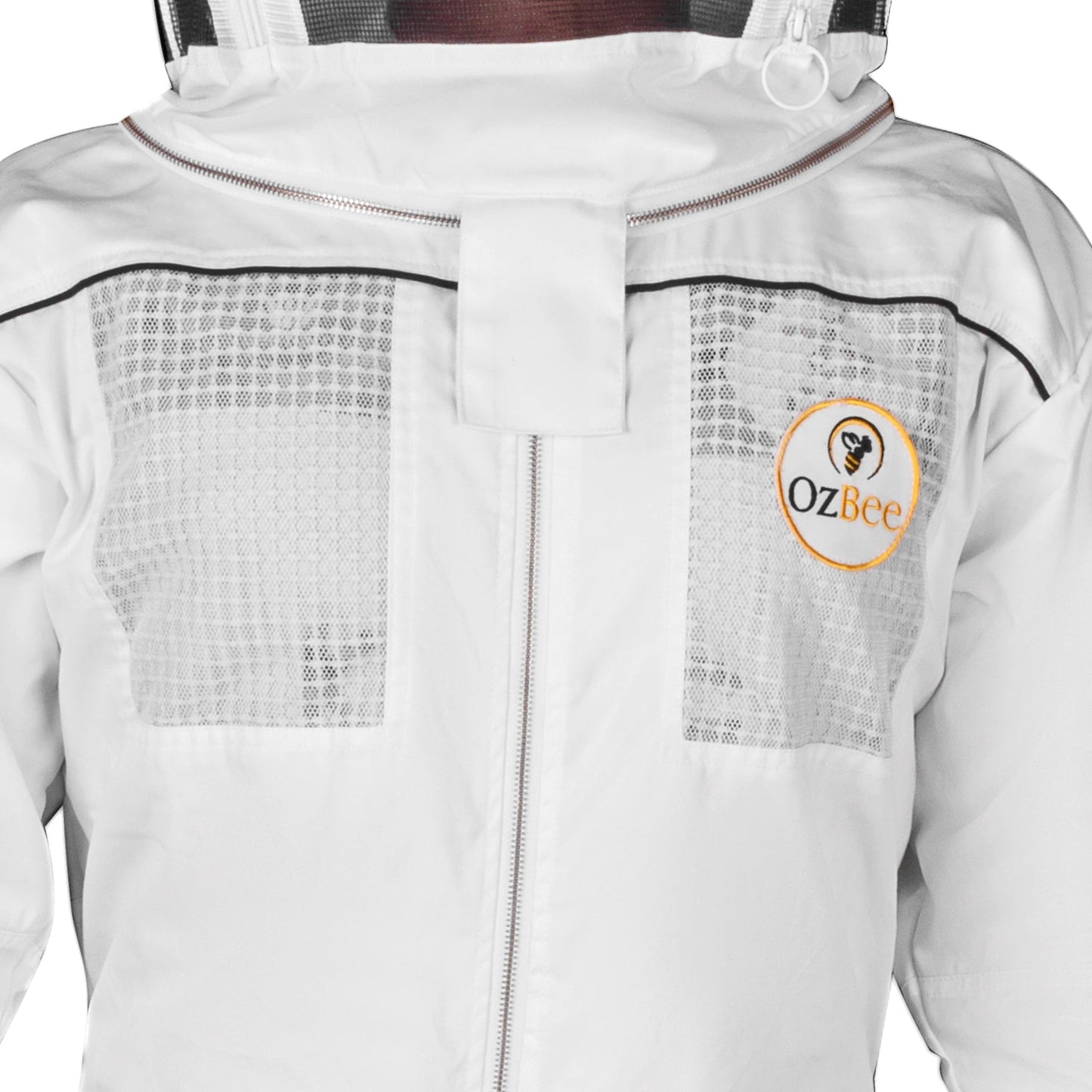 Beekeeping Bee Cotton Semi Ventilated Jacket With Hood Style Veil Protective Gear-1