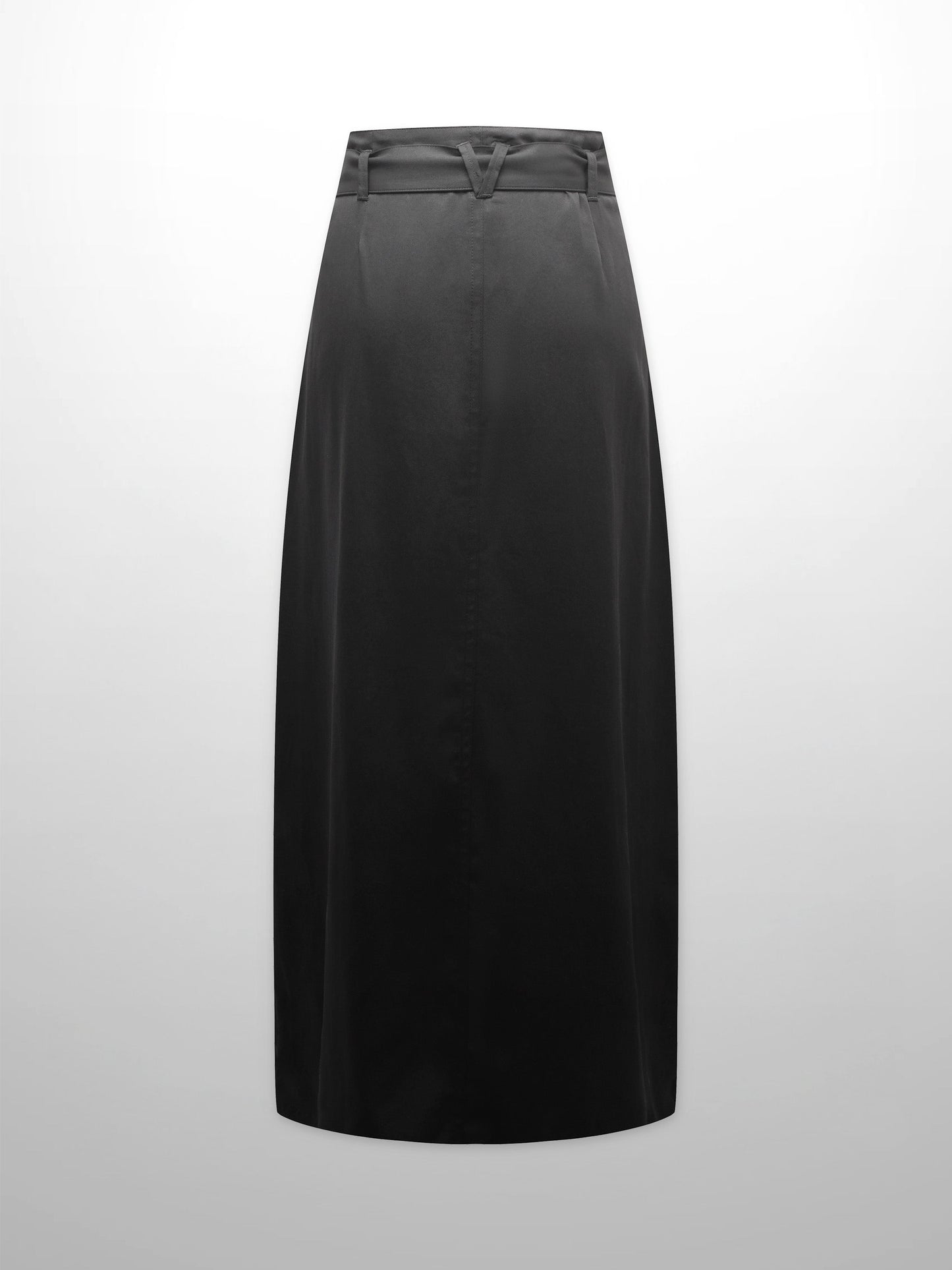 Contrast Pocket Skirt-Black-2