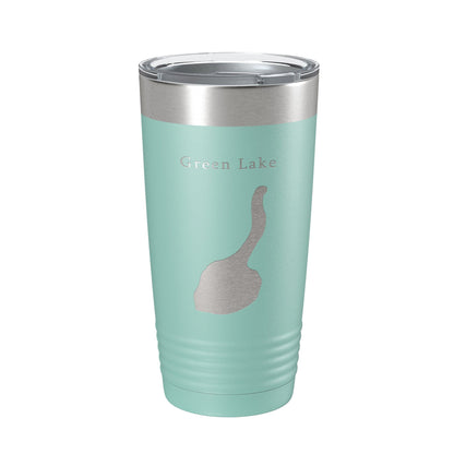 Green Lake Map Tumbler Travel Mug Insulated Laser Engraved Coffee Cup New York 20 oz-12