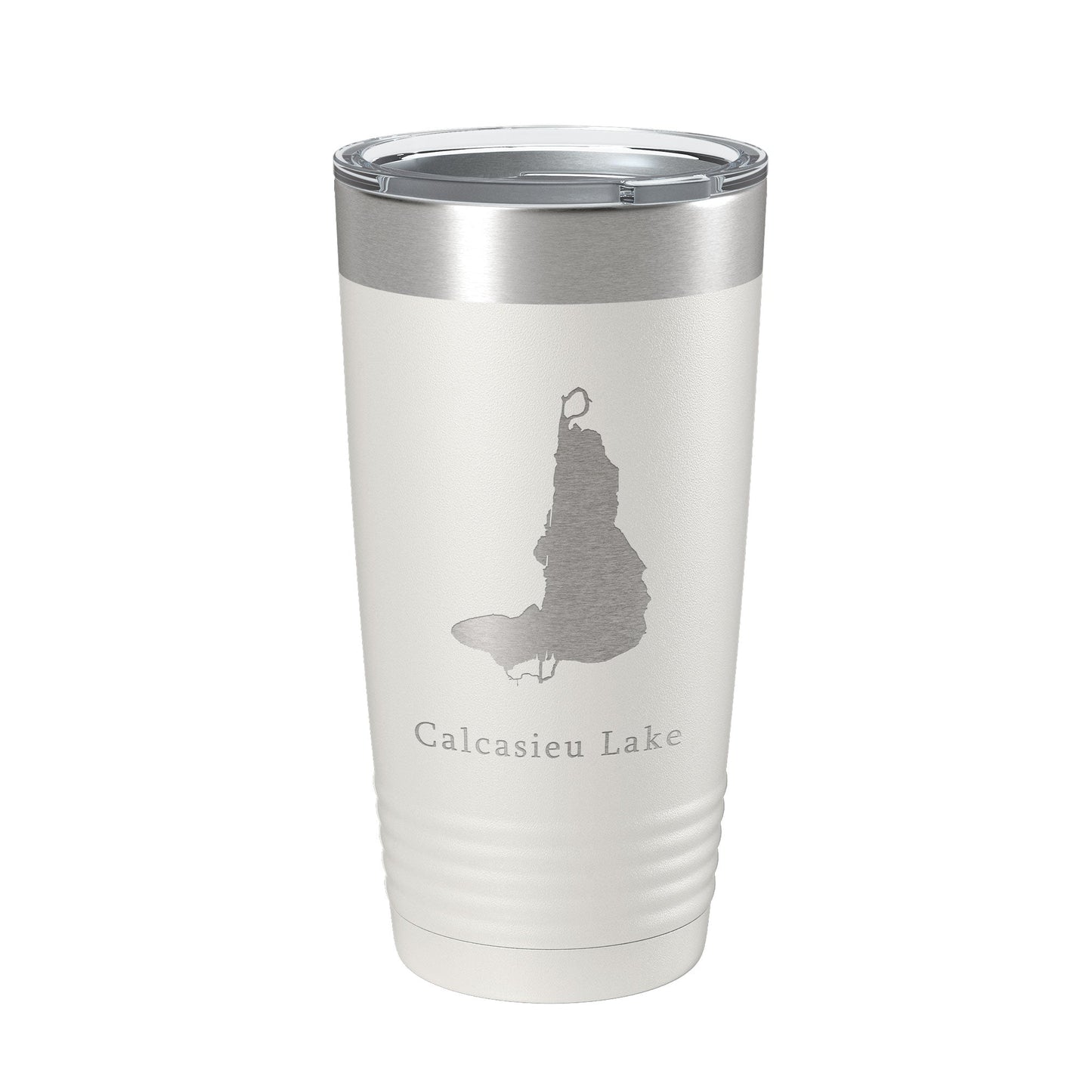 Calcasieu Lake Map Tumbler Travel Mug Insulated Laser Engraved Coffee Cup Louisiana 20 oz-1