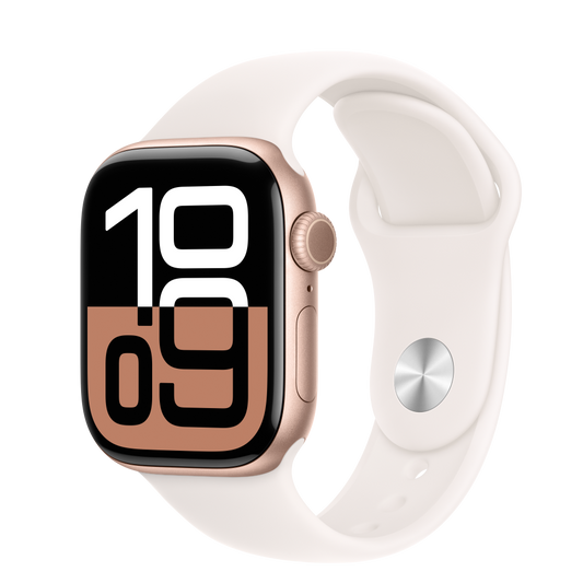 Apple Watch 10 GPS, Rose Gold Aluminum Case 42 мм, Light Blush Sport Band - M/L (APPLE-MWWJ3QH)-0