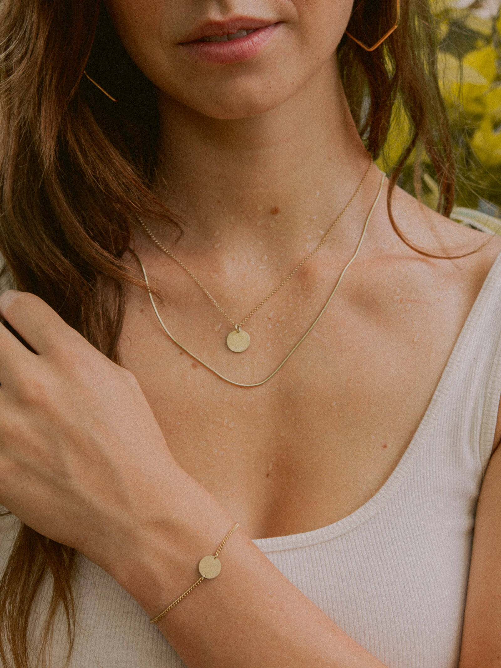 Armband Panzerkette CIRCLE Vergoldet-2