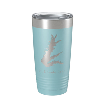 El Dorado Lake Map Tumbler Travel Mug Insulated Laser Engraved Coffee Cup Kansas 20 oz-13