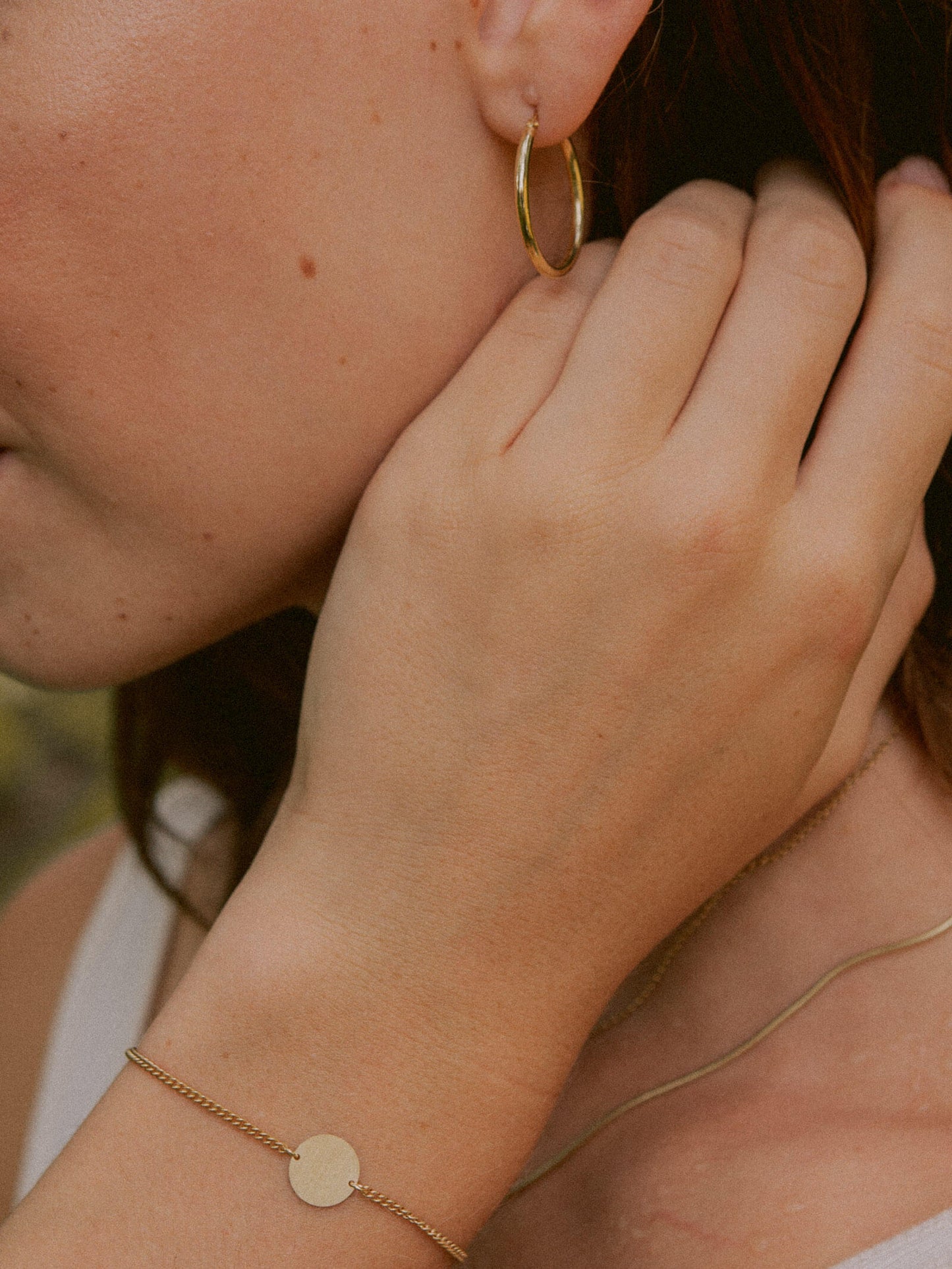 Armband Panzerkette CIRCLE Vergoldet-3