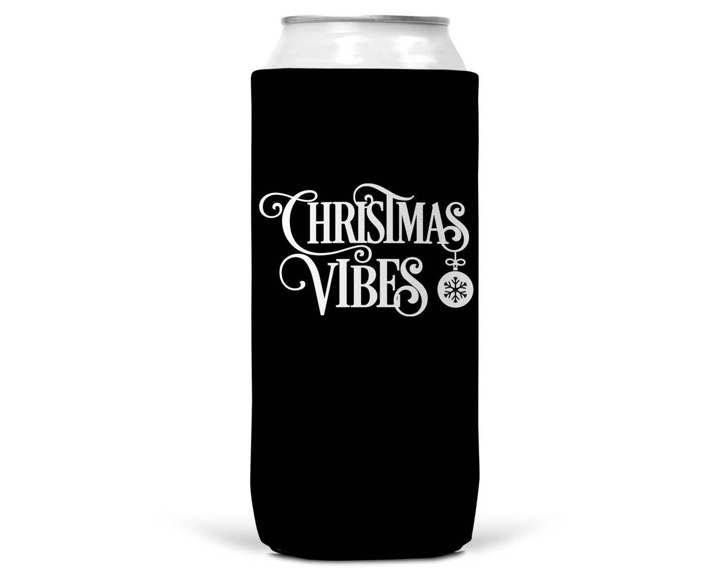 Christmas Vibes Christmas SLIM CAN Coozie 12oz Slim Cans-1