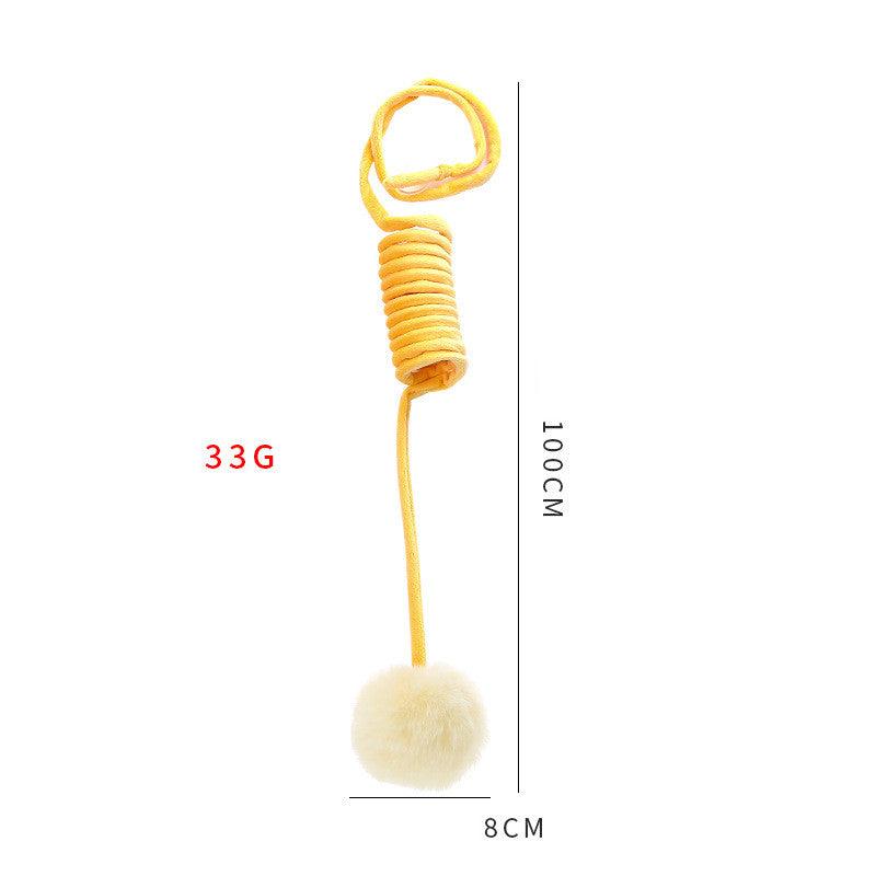 Interactive Plush Cat Toy With Self-Hi Sucker And Spring Rabbit Hair Ball-4