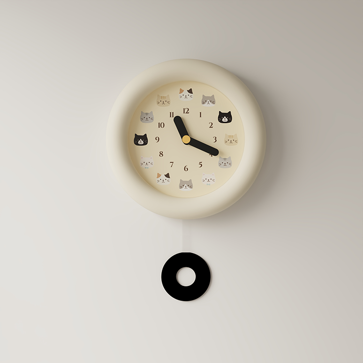 Cute Cat Wall Clock-0