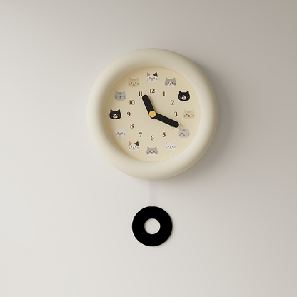 Cute Cat Wall Clock-0
