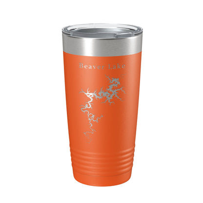 Beaver Lake Map Tumbler Travel Mug Insulated Laser Engraved Coffee Cup Arkansas 20 oz-17