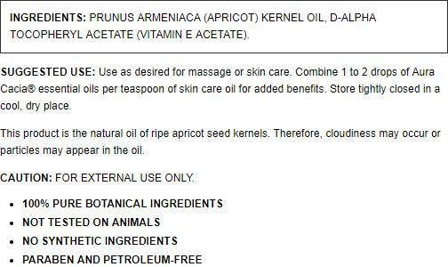 Aura Cacia Apricot Kernel Oil (1x4 Oz)-1