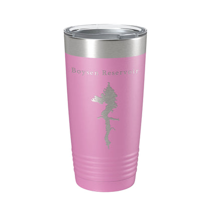 Boysen Reservoir Tumbler Lake Map Travel Mug Insulated Laser Engraved Coffee Cup Wyoming 20 oz-14