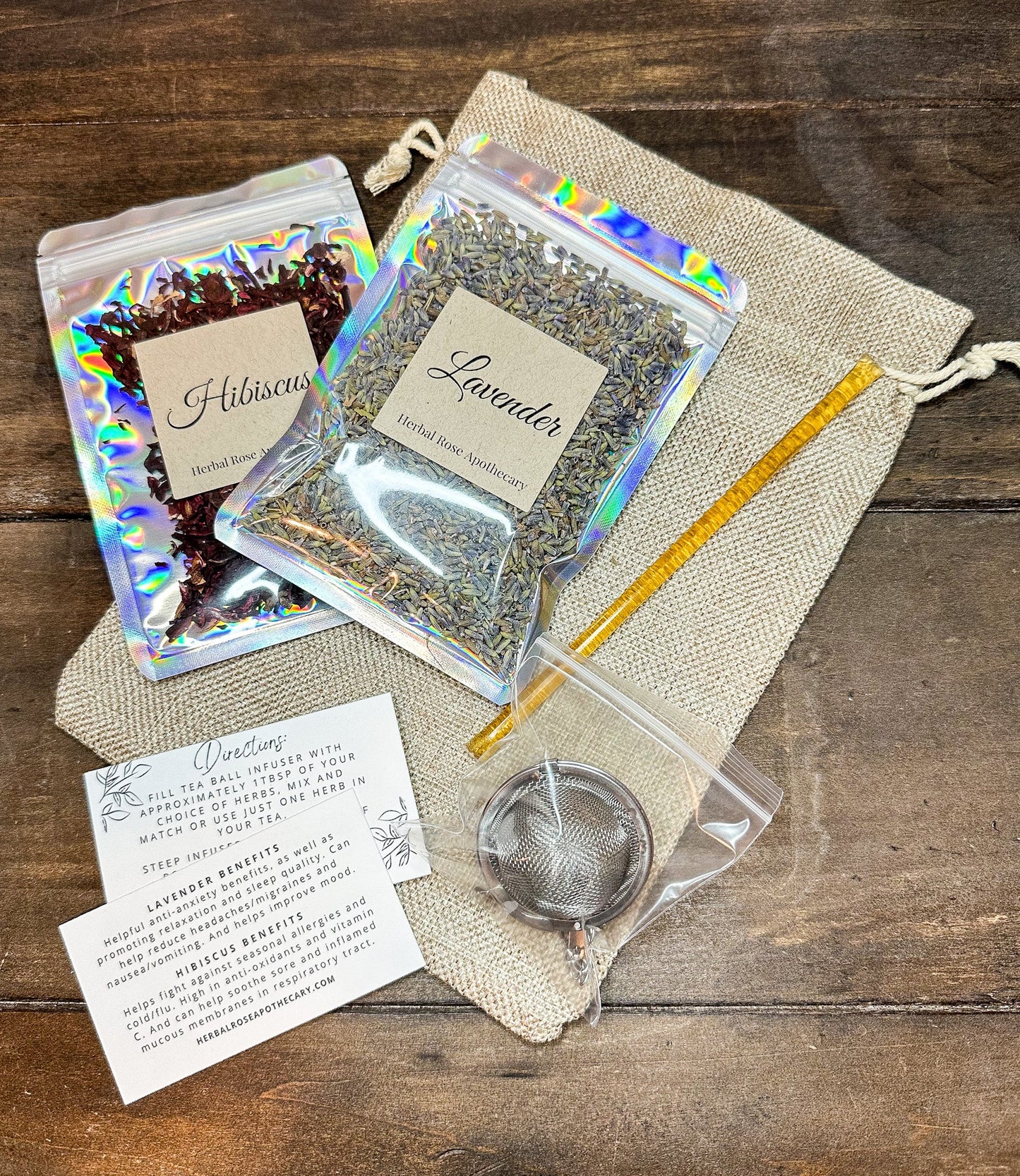 Herbal Tea Gift Bag - 2 herb gift bag-2
