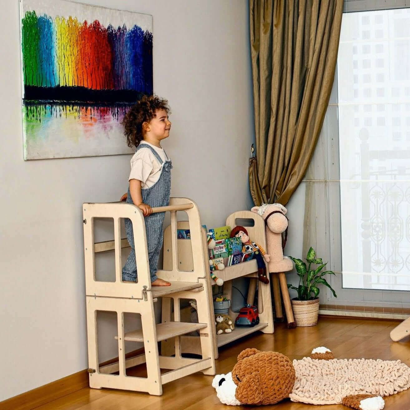 2in1 Montessori Learning Tower & Desk-0