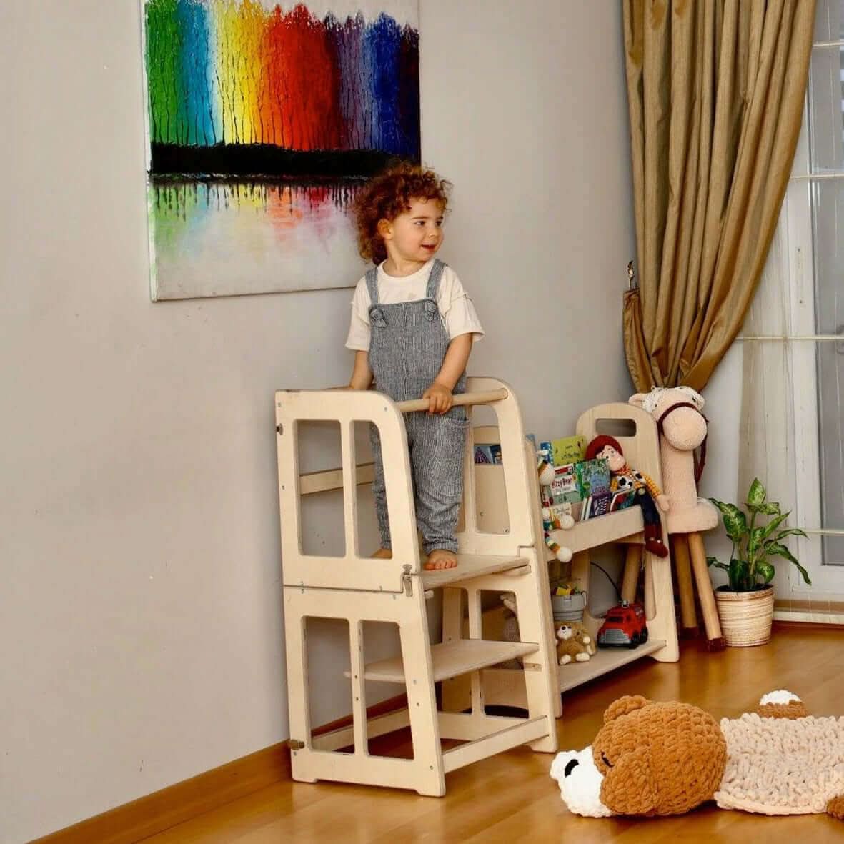2in1 Montessori Learning Tower & Desk-2