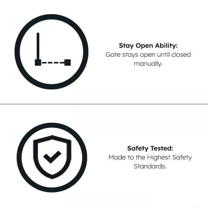 FYLO Baby Safety Stair Gate Pressure Fit 75-114cm Extra Wide - Grey-3