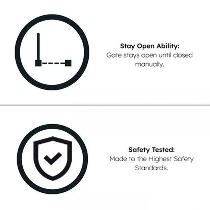 FYLO Baby Safety Stair Gate Pressure Fit 75-114cm Extra Wide-4