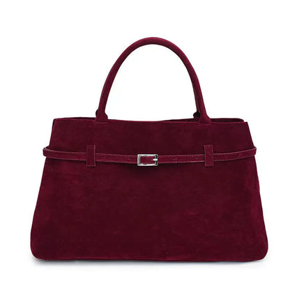 Faux Suede Tote Bag