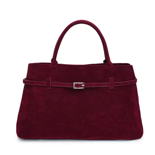 Faux Suede Tote Bag
