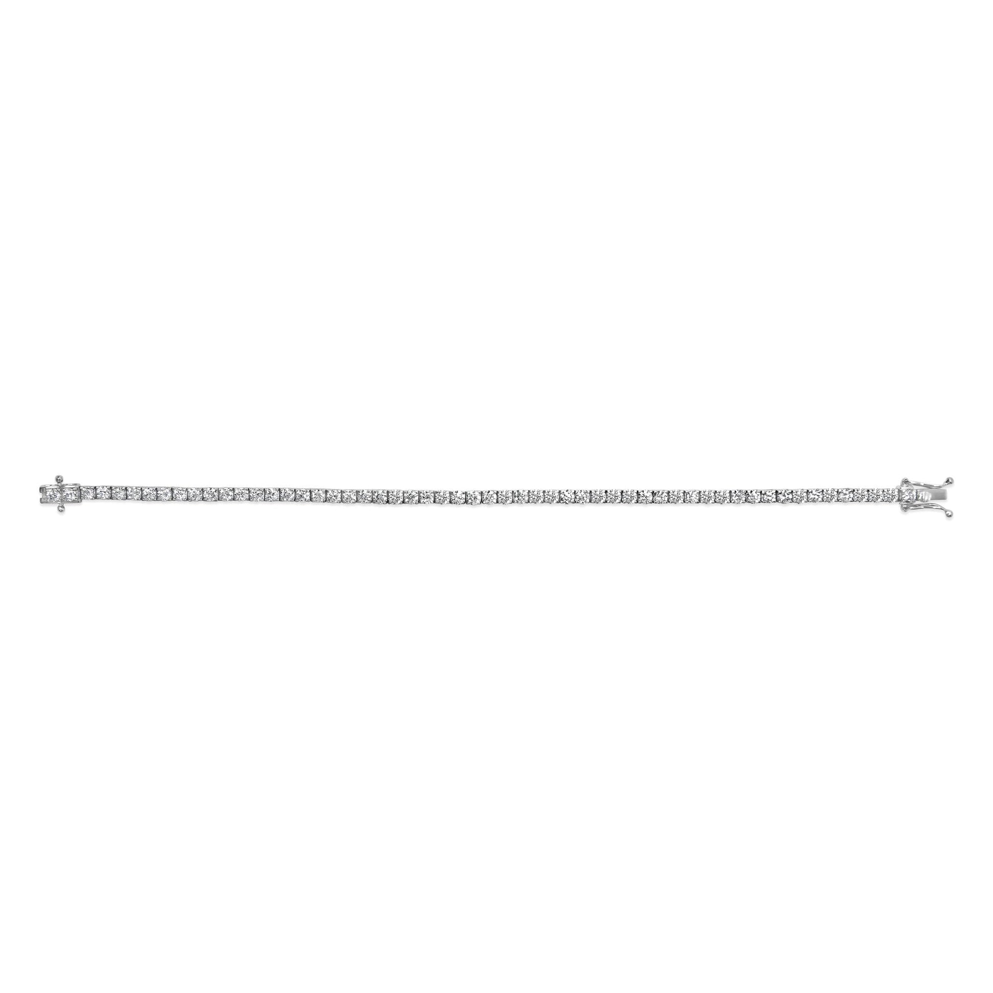 14K Gold 5.0 Cttw Lab Grown Diamond Tennis Bracelet (F-G Color, VS1-VS2 Clarity) - 7.25" Inches-4