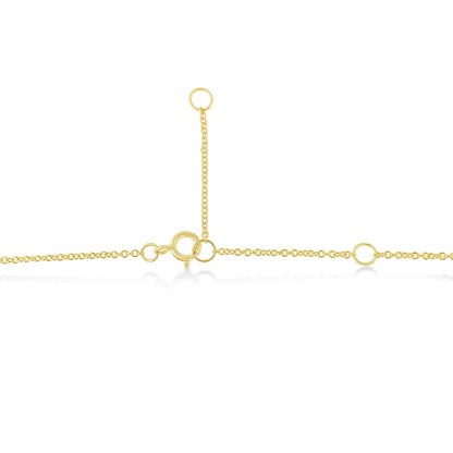 10K Yellow Gold 3/10 Carat Round Brilliant-Cut Diamond Modern Bezel-Set Solitaire 16"-18" Pendant Necklace (H-I Color, SI2-I1 Clarity)-2