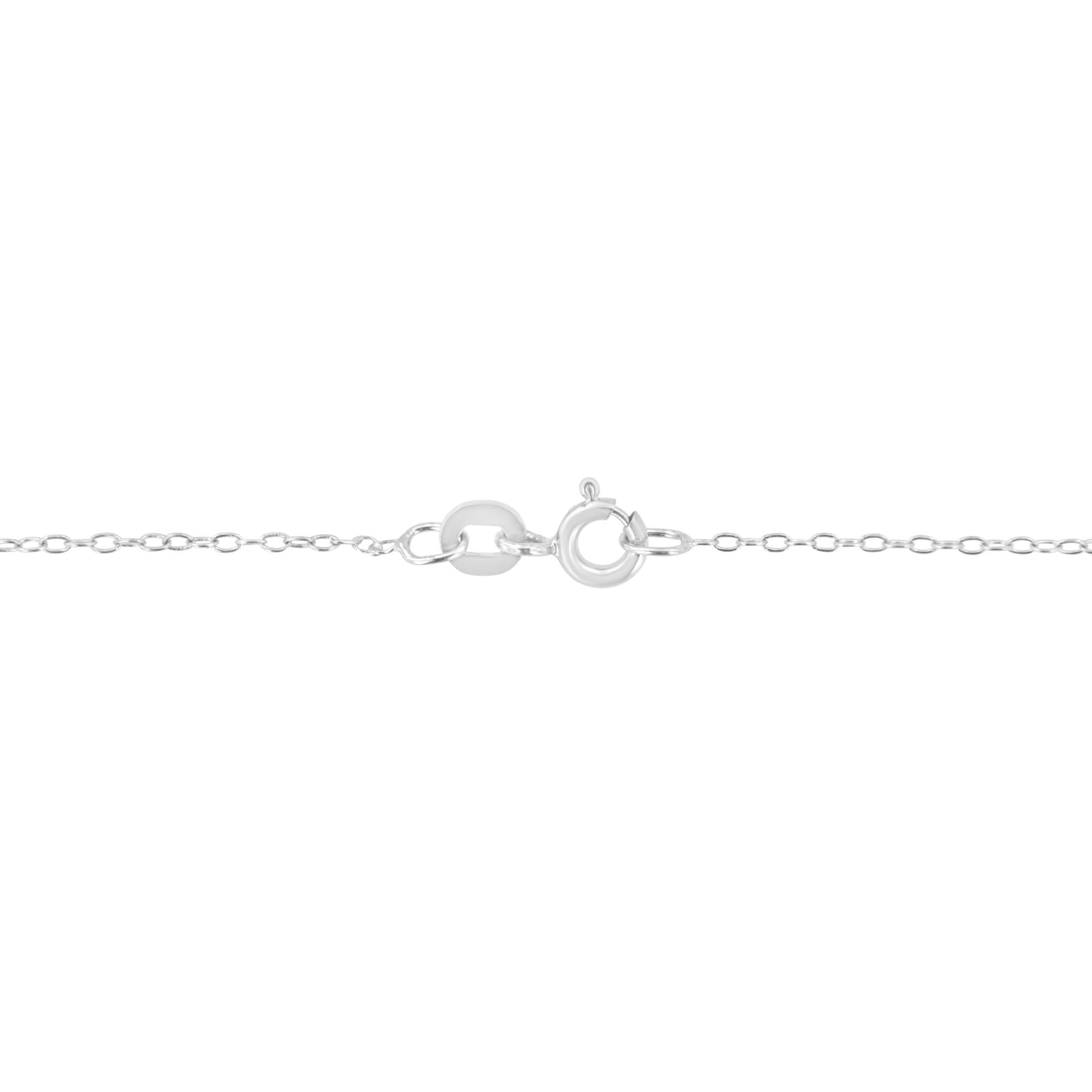 10K White Gold 1/5 Carat Round Brilliant-Cut Diamond Modern Bezel-Set Solitaire 16"-18" Pendant Necklace (H-I Color, SI2-I1 Clarity)-2