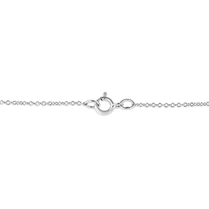 14K White Gold 1/4 Cttw Shared Prong Set Round-Ct Diamond 7 Stone Floral Cluster 18" Pendant Necklace (H-I Color, SI2-I1 Clarity)-2