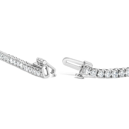 14K White Gold 10.0 Cttw Graduated Lab-Grown Diamond Tennis Necklace (F-G Color, VS2-SI1)  - 18" Inches-2