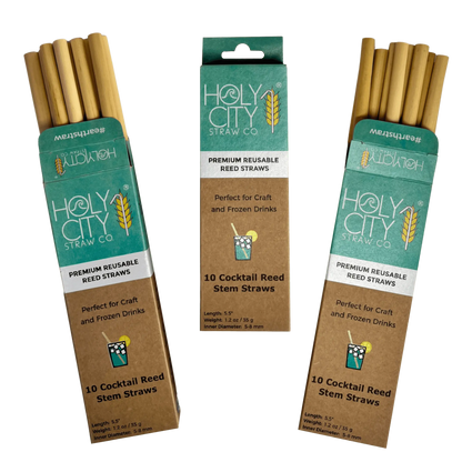 5.5" Jumbo Reed Straws | 10ct. | 3 Pack Bundle-3