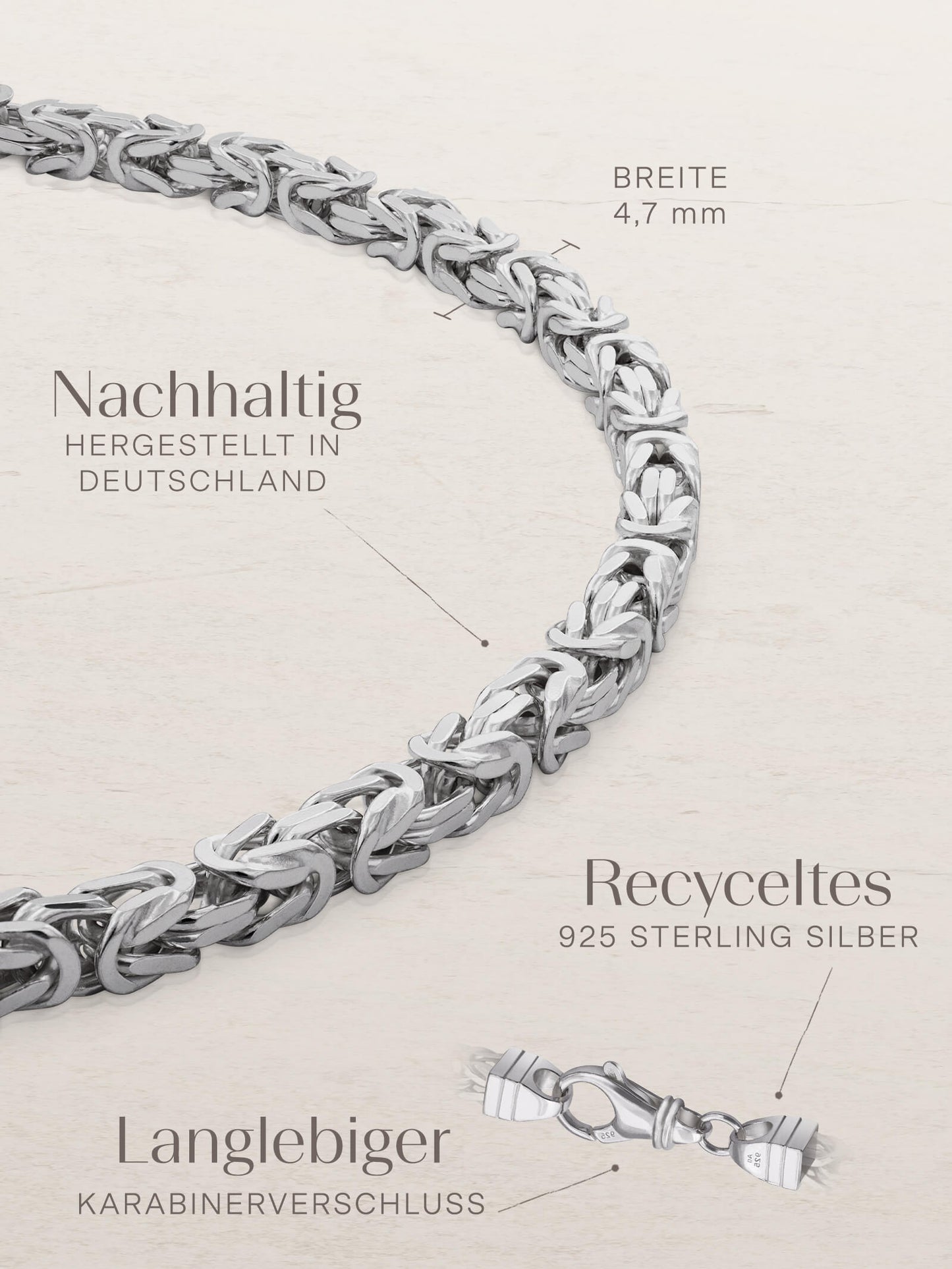 Armband Königskette ROYAL Modern Silber-1