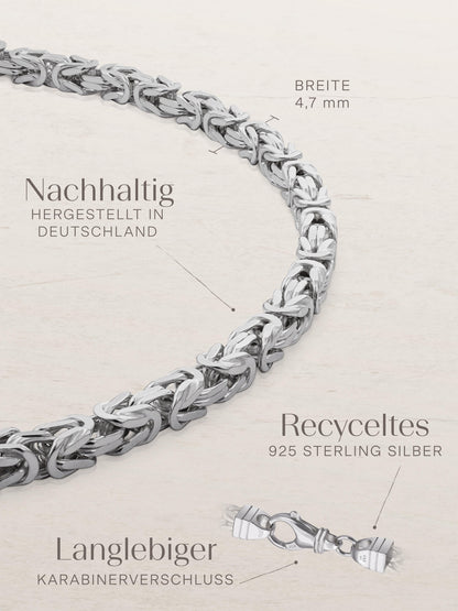Armband Königskette ROYAL Modern Silber-1