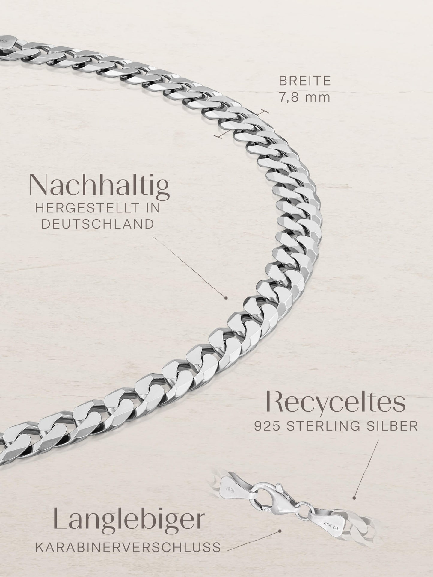 Armband Panzerkette TIMELESS Monumental Silber-1