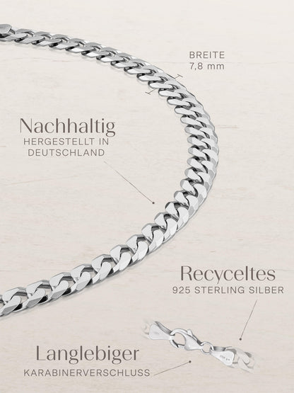 Armband Panzerkette TIMELESS Monumental Silber-1