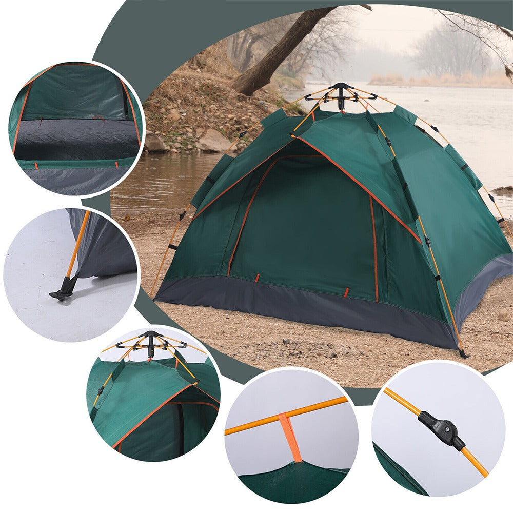 Cort pentru 3 persoane 2x2x1,35m, verde-1