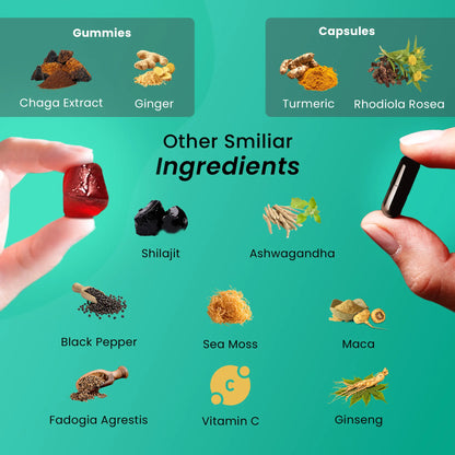 BeepWell Shilajit Capsules 16,000MG – High Strength Daily Blend with Ashwagandha, Sea Moss, Maca & Fulvic Acid – 60 Vegan Capsules for Vitality & Balance-1