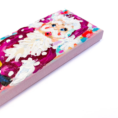 Burgundy Vintage Santa Claus Original Painting-1