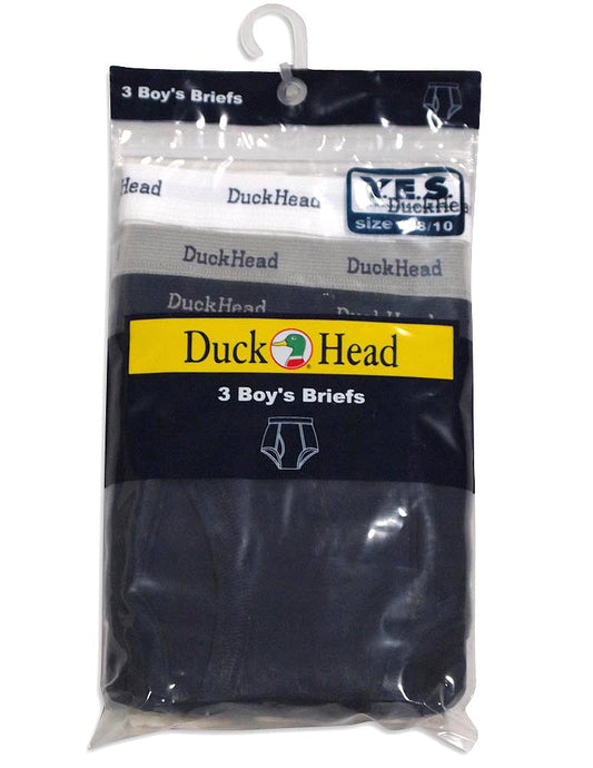 Boys Duck Head 3 Pack Cotton Briefs Multi Color Underwear-0