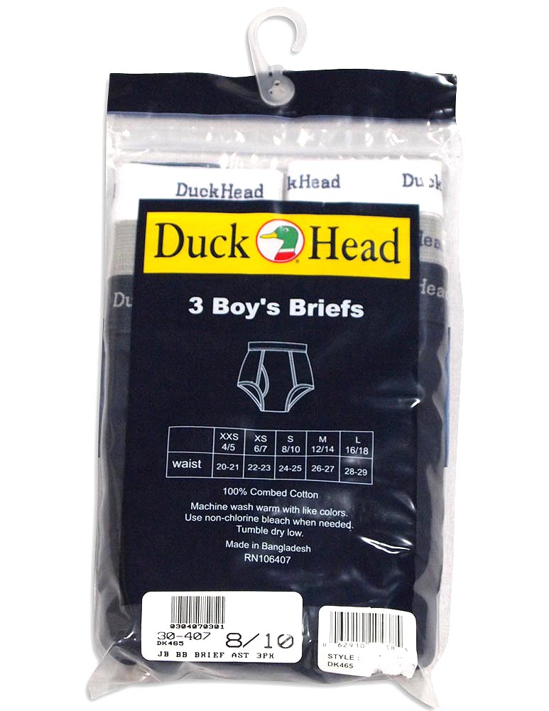 Boys Duck Head 3 Pack Cotton Briefs Multi Color Underwear-2