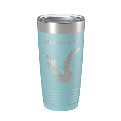 Calaveras Lake Map Tumbler Travel Mug Insulated Laser Engraved Coffee Cup Texas 20 oz-13