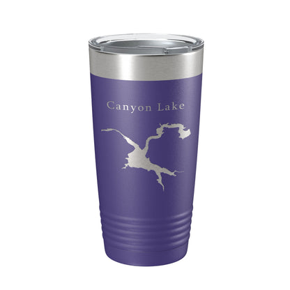 Canyon Lake Map Tumbler Travel Mug Insulated Laser Engraved Coffee Cup Arizona 20 oz-15