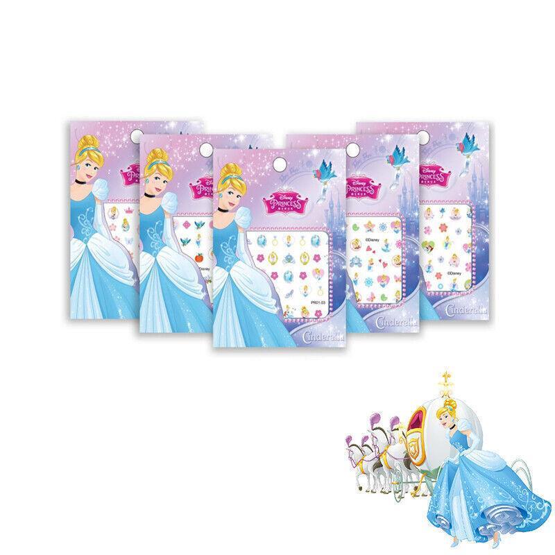 Kids Nail Stickers Frozen Minnie Pony Peppa Princess Nail Art Girls Kids Barbie-4