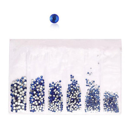 1440Pcs Glitter Rhinestones Crystal Clear Flat Bottom Glass Nail Art Nail Drill-12