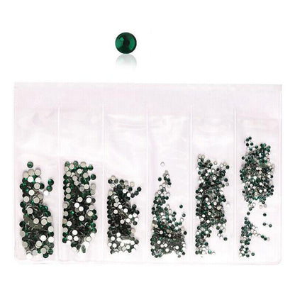 1440Pcs Glitter Rhinestones Crystal Clear Flat Bottom Glass Nail Art Nail Drill-14